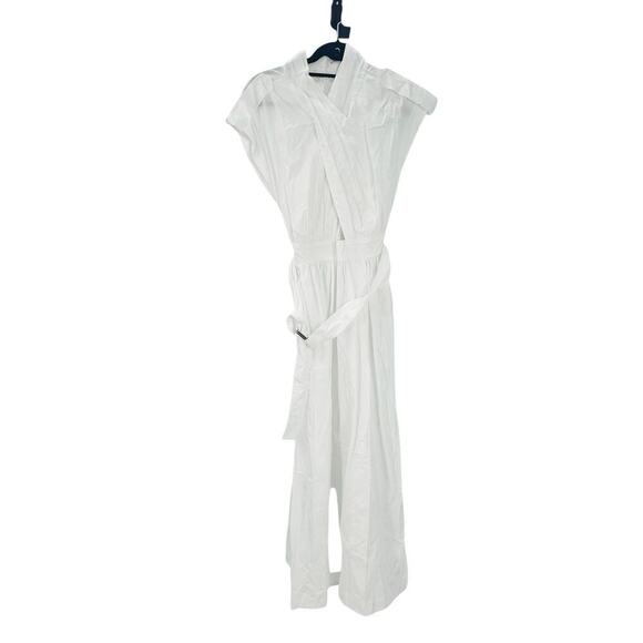 Derek Lam 10 Crosby Celeste Wrap Dress Cap Sleeve in White Size 4 NWT - Picture 9 of 13